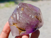 Polished Smokey Amethyst Window Crystals x 5 From Akansobe, Madagascar