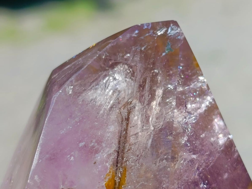 Polished Smokey Amethyst Window Crystals x 5 From Akansobe, Madagascar