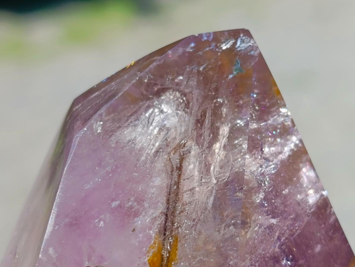 Polished Smokey Amethyst Window Crystals x 5 From Akansobe, Madagascar