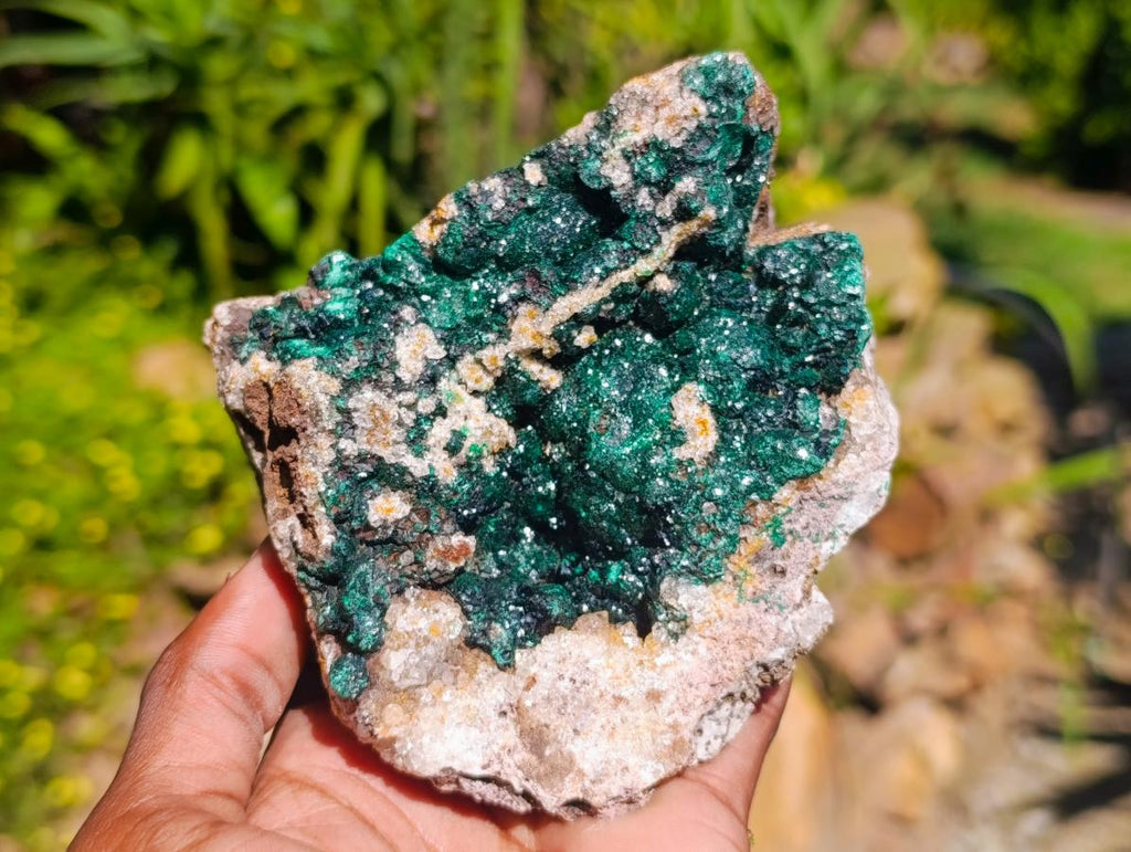 Natural Drusy Quartz Coated Ball Malachite On Dolomite Specimens x 2 From Mindingi Mine, Kambove, Congo
