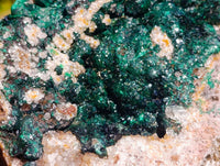 Natural Drusy Quartz Coated Ball Malachite On Dolomite Specimens x 2 From Mindingi Mine, Kambove, Congo