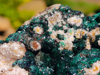 Natural Drusy Quartz Coated Ball Malachite On Dolomite Specimens x 2 From Mindingi Mine, Kambove, Congo