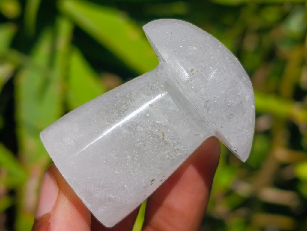 Polished Rock Crystal Mushrooms x 20 From Amoron’i Mania, Madagascar