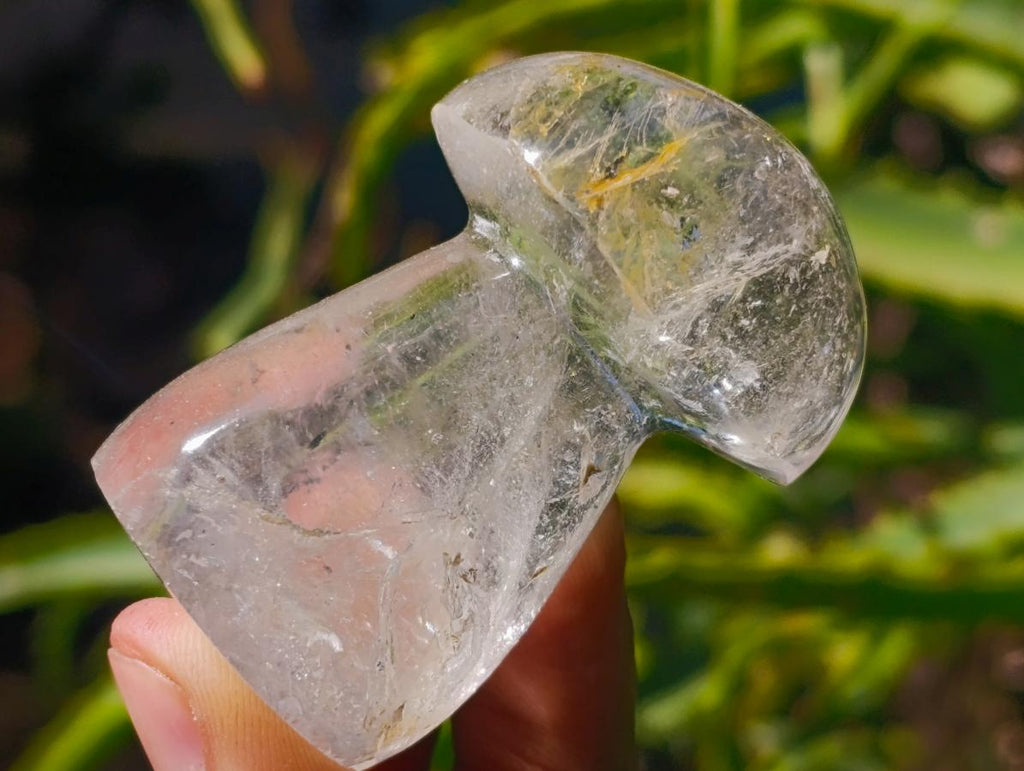 Polished Rock Crystal Mushrooms x 20 From Amoron’i Mania, Madagascar