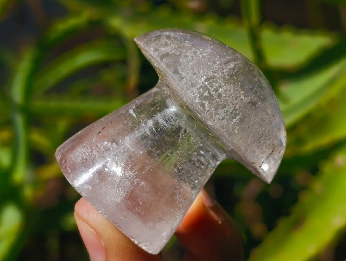 Polished Rock Crystal Mushrooms x 20 From Amoron’i Mania, Madagascar