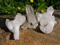 Natural Clear Quartz Clusters x 35 From Madagascar