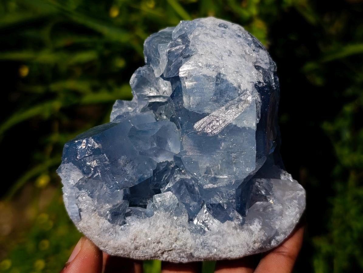 Natural Blue Celestite Specimens x 4 From Sakoany, Madagascar