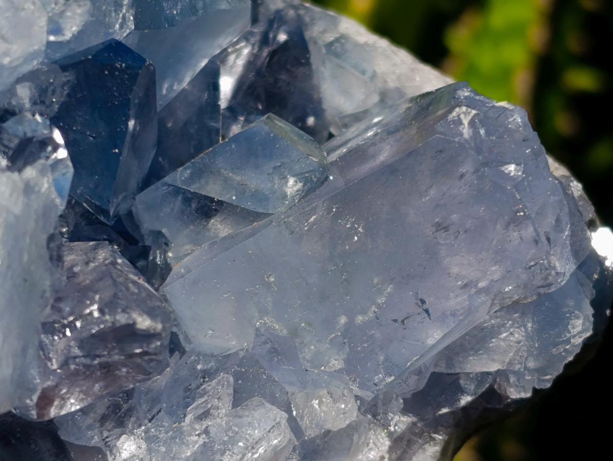 Natural Blue Celestite Specimens x 4 From Sakoany, Madagascar