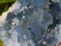 Natural Blue Celestite Specimens x 4 From Sakoany, Madagascar
