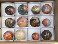 Polished Polychrome Jasper Spheres x 6 From NW Coast, Madagascar
