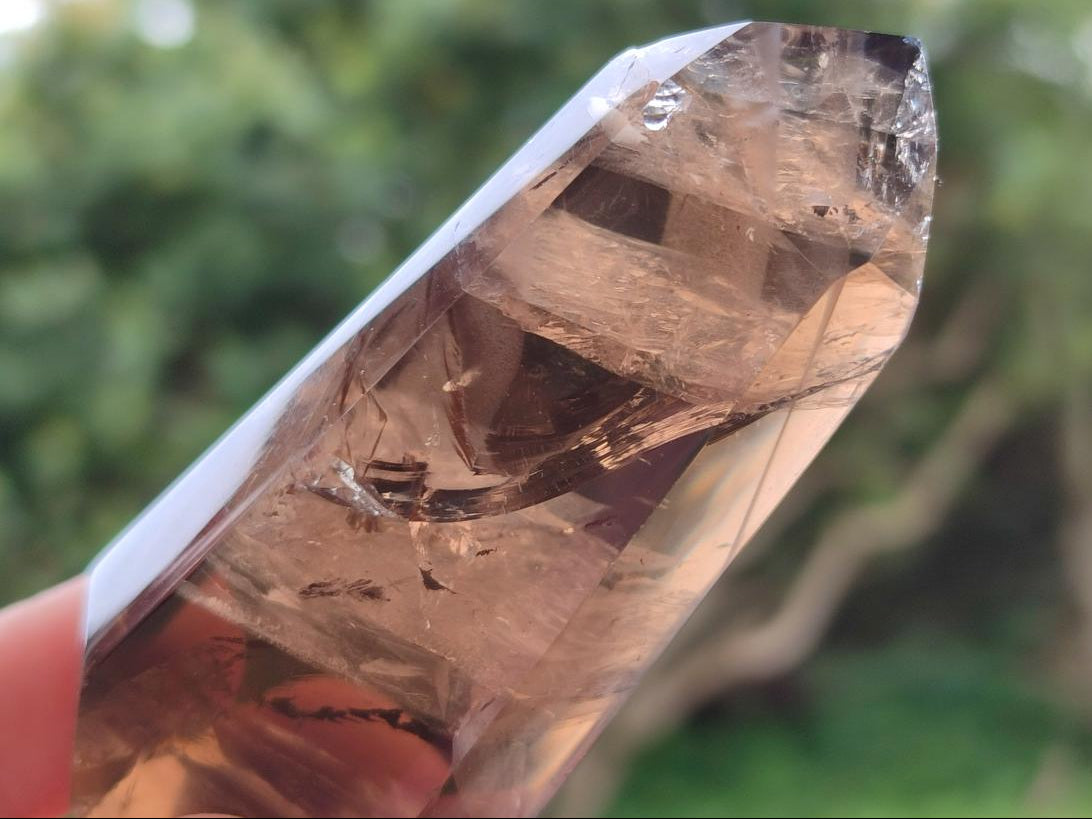 Polished Dark Morion Smokey Quartz Crystals x 6 From Madagascar