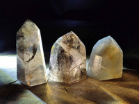 Polished Dark Morion Smokey Quartz Crystals x 6 From Madagascar