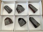 Polished Dark Morion Smokey Quartz Crystals x 6 From Madagascar
