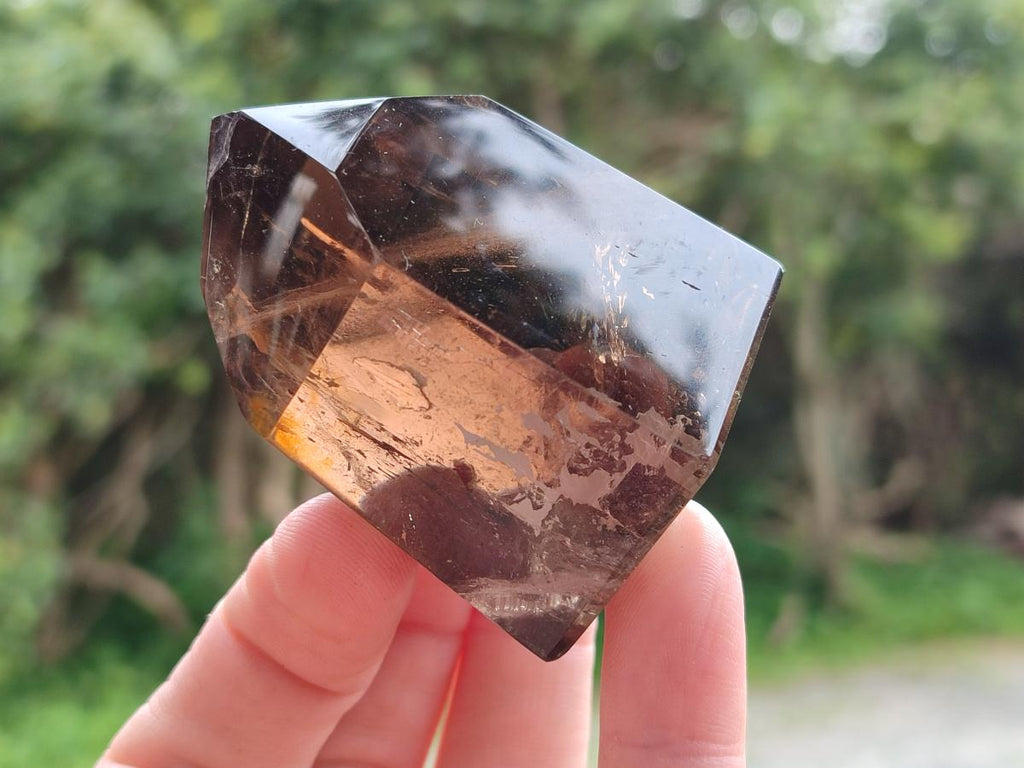 Polished Dark Morion Smokey Quartz Crystals x 6 From Madagascar