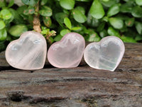 Polished Gemmy Star Rose Quartz Hearts x 35 From Ambatondrazaka, Madagascar