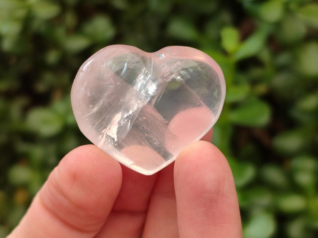 Polished Gemmy Star Rose Quartz Hearts x 35 From Ambatondrazaka, Madagascar