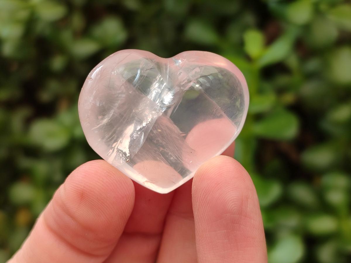 Polished Gemmy Star Rose Quartz Hearts x 35 From Ambatondrazaka, Madagascar