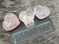 Polished Gemmy Star Rose Quartz Hearts x 35 From Ambatondrazaka, Madagascar