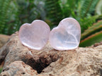 Polished Gemmy Star Rose Quartz Hearts x 35 From Ambatondrazaka, Madagascar