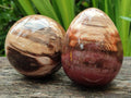 Polished Red Podocarpus Petrified Wood Spheres and Eggs x 4 From Mahajanga, Madagascar - Toprock Gemstones and Minerals 