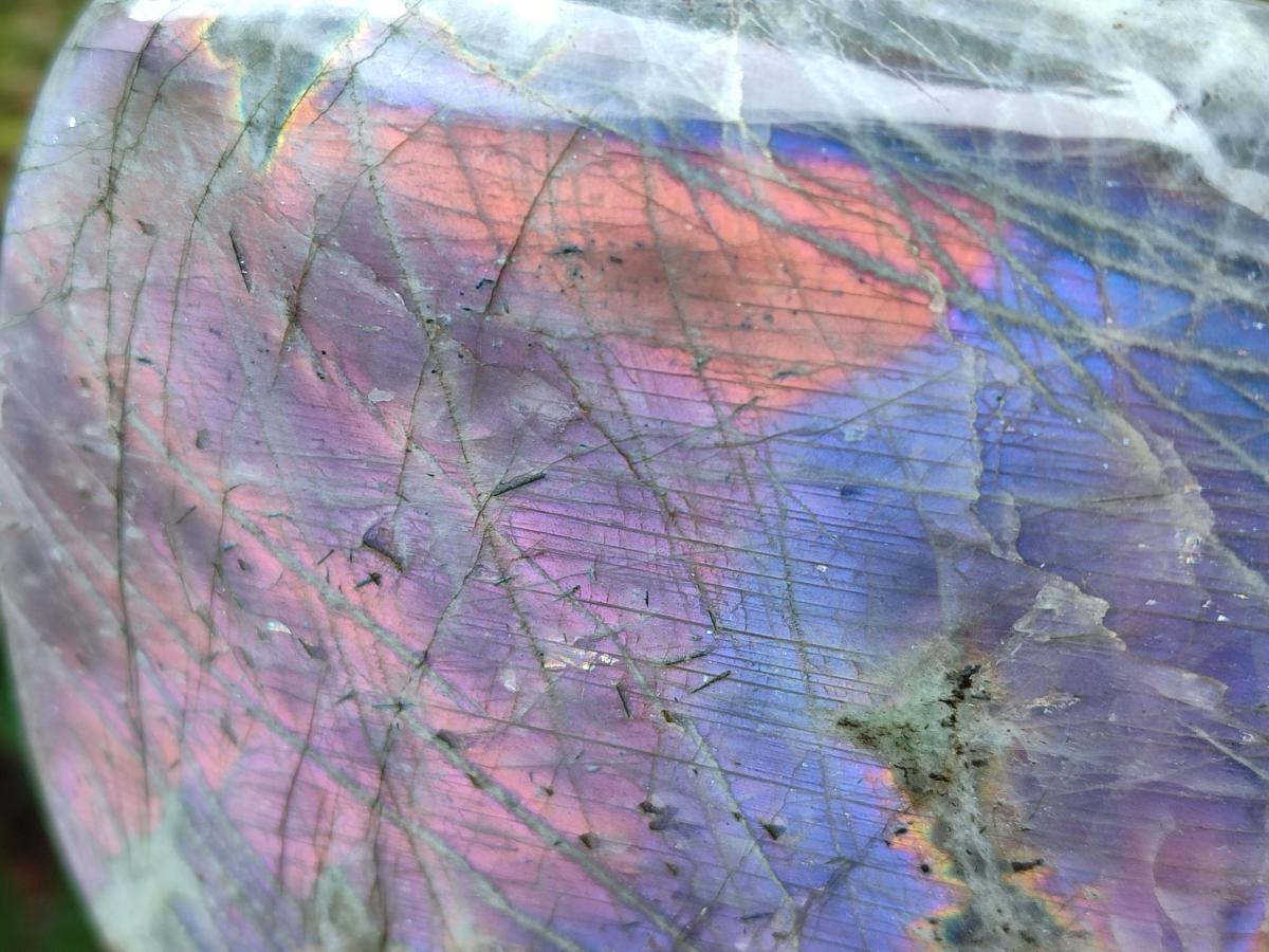 Polished Rare Purple Sunset Flash Labradorite Standing Free Forms x 1 From Madagascar