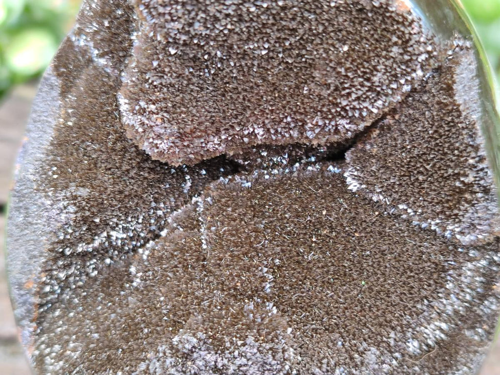 Polished Septerye Sauvage "Dragons Egg" Geode x 1 From Mahajanga, Madagascar