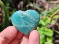 Polished Amazonite Mini Hearts x 20 From Madagascar