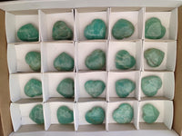 Polished Amazonite Mini Hearts x 20 From Madagascar