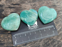 Polished Amazonite Mini Hearts x 20 From Madagascar