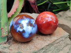 Polished Carnelian Agate Gemstone Spheres x 6 From Madagascar - Toprock Gemstones and Minerals 