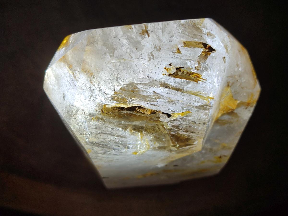 Polished Window Quartz Crystal x 1 From Akansobe Madagascar