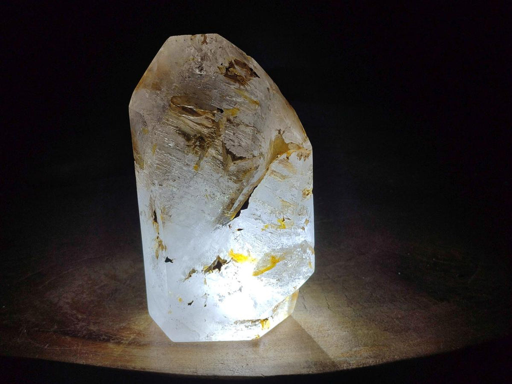 Polished Window Quartz Crystal x 1 From Akansobe Madagascar