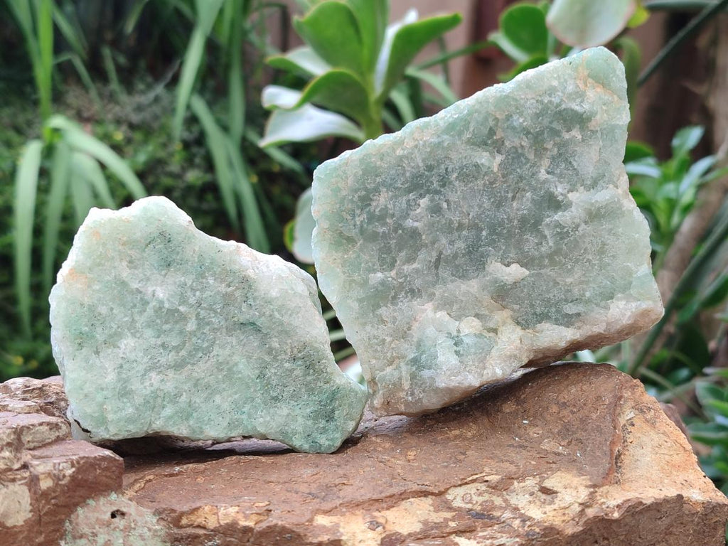 Natural Cobbed Aquamarine Specimens x 4 From Northern Cape, South Africa