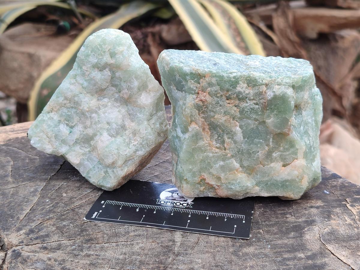 Natural Cobbed Aquamarine Specimens x 4 From Northern Cape, South Africa