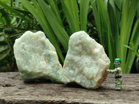 Natural Cobbed Aquamarine Specimens x 4 From Northern Cape, South Africa