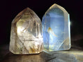 Polished Morion Smokey Quartz and Smokey Citrine Crystals x 6 From Madagascar
