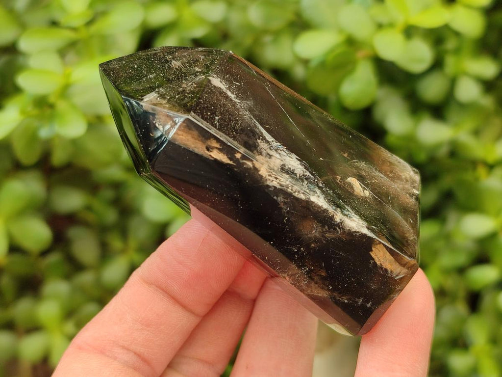 Polished Morion Smokey Quartz and Smokey Citrine Crystals x 6 From Madagascar