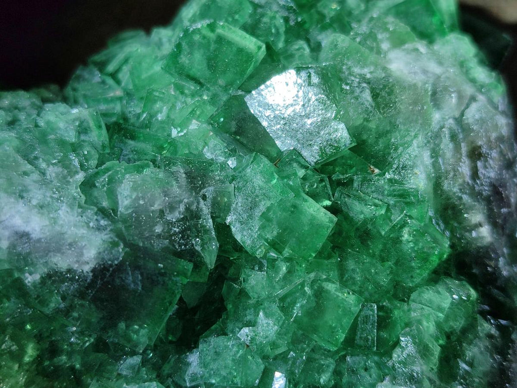 Natural Cubic Green Fluorite Cluster Specimens x 2 From Mandrosonoro, Madagascar - Toprock Gemstones and Minerals 