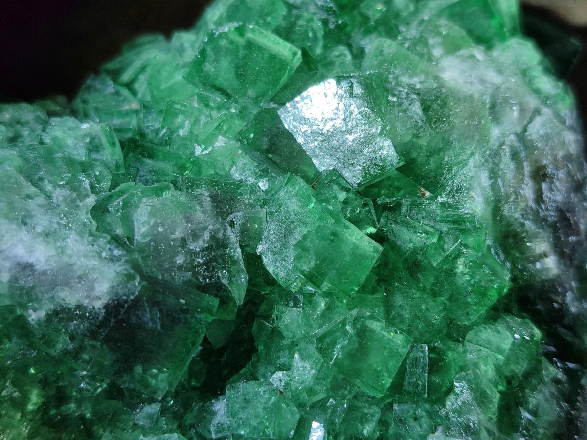 Natural Cubic Green Fluorite Cluster Specimens x 2 From Mandrosonoro, Madagascar - Toprock Gemstones and Minerals 