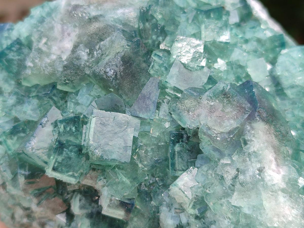 Natural Cubic Green Fluorite Cluster Specimens x 2 From Mandrosonoro, Madagascar - Toprock Gemstones and Minerals 