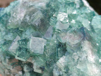 Natural Cubic Green Fluorite Cluster Specimens x 2 From Mandrosonoro, Madagascar