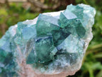 Natural Cubic Green Fluorite Cluster Specimens x 2 From Mandrosonoro, Madagascar - Toprock Gemstones and Minerals 