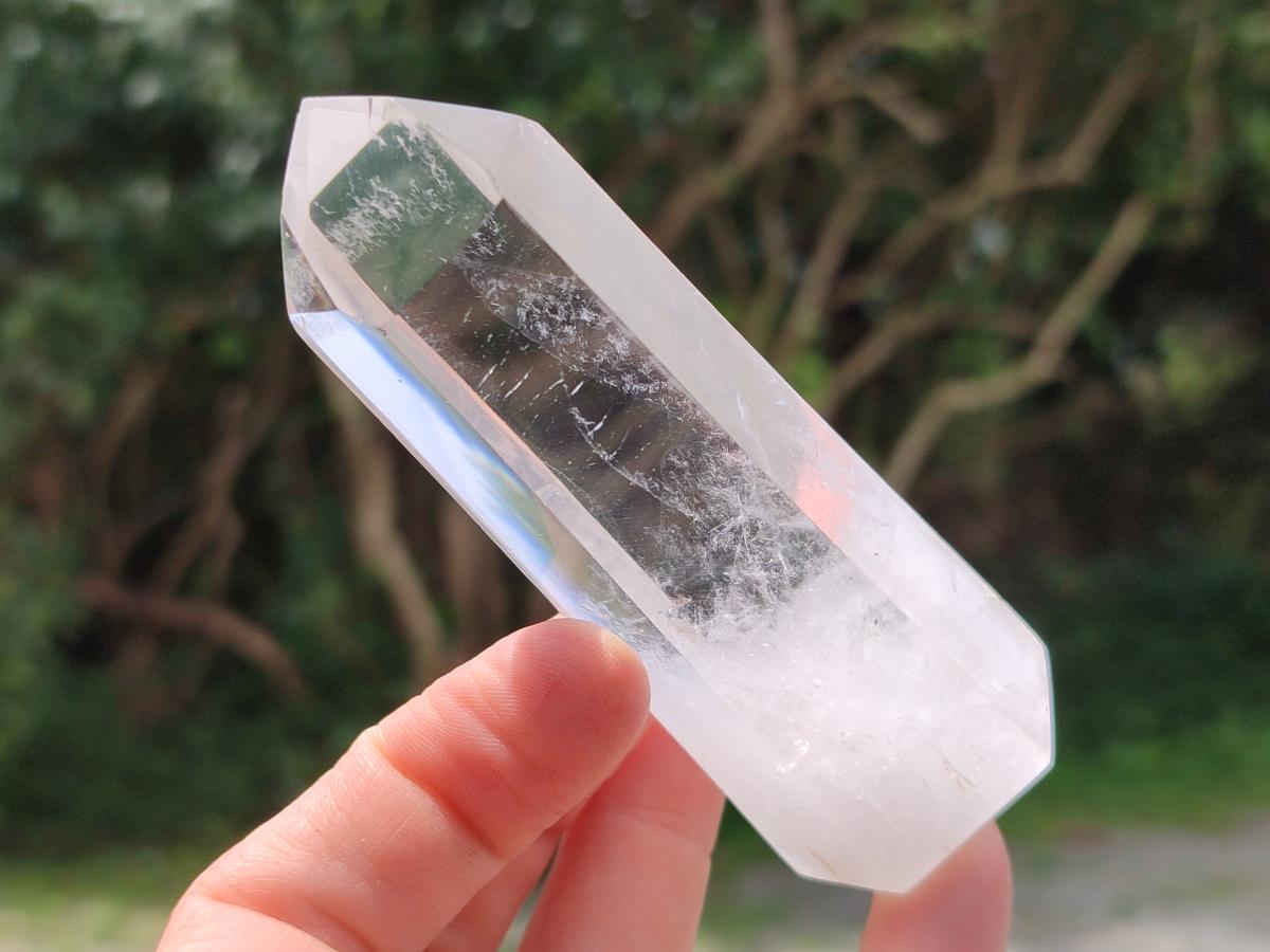 Polished Clear Quartz and Smokey Quartz Crystals x 6 From Madagascar