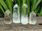 Polished Clear Quartz and Smokey Quartz Crystals x 6 From Madagascar