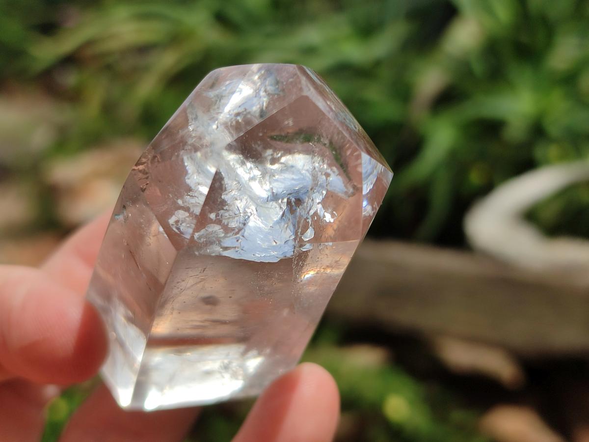 Polished Clear Quartz and Smokey Quartz Crystals x 6 From Madagascar