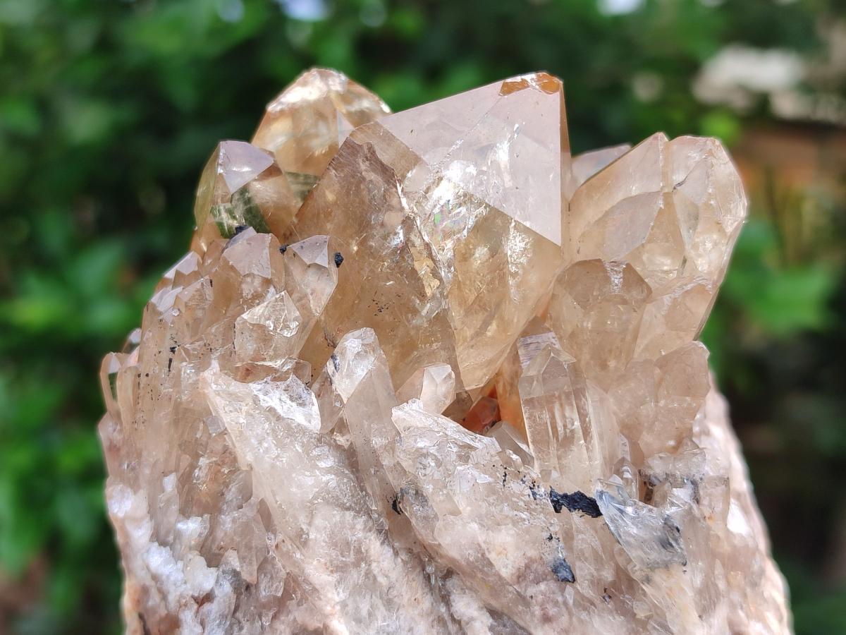 Natural Cascading Citrine Quartz Clusters x 2 From Luena, Congo