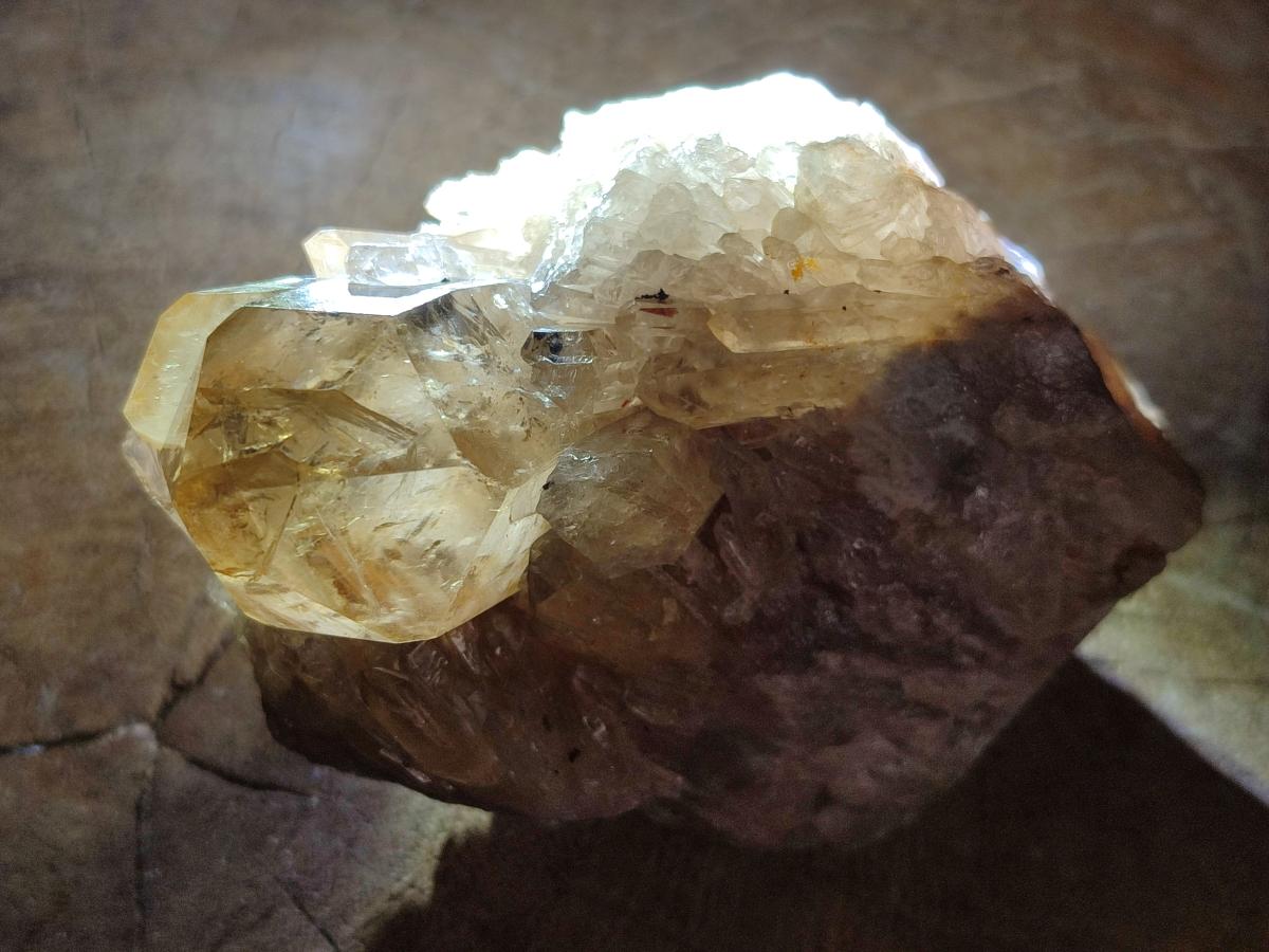 Natural Cascading Citrine Quartz Clusters x 2 From Luena, Congo