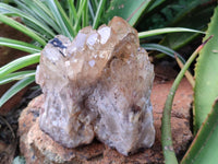 Natural Cascading Citrine Quartz Clusters x 2 From Luena, Congo
