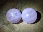 Polished Gemmy Star Rose Quartz Spheres x 6 From Madagascar
