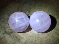 Polished Gemmy Star Rose Quartz Spheres x 6 From Madagascar